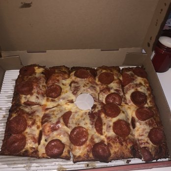 Jet's Pizza - Large cheese & pep Detroit style with Cajun crust! - Pizza Near Me - Gahanna, Ohio Jet's Pizza - Large cheese & pep Detroit style with Cajun crust! - Pizza Near Me - Gahanna, Ohio