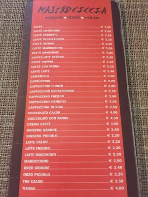 Menu photo 7 Mastro Ciccia Rome, RM