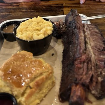 Sauced BBQ & Spirits - Dinosaur Rib w Mac & Cheese and Cornbread - Barbeque Near Me - Irvine, California Sauced BBQ & Spirits - Dinosaur Rib w Mac & Cheese and Cornbread - Barbeque Near Me - Irvine, California