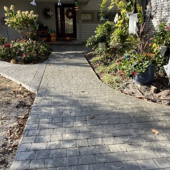 Concrete by Will - Cobble stone stamp - gull grey color - Masonry/Concrete Near Me - Butler, Wisconsin Concrete by Will - Cobble stone stamp - gull grey color - Masonry/Concrete Near Me - Butler, Wisconsin
