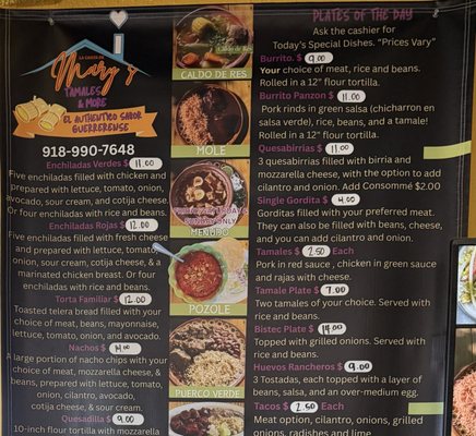 Menu photo 1 Mary's Tamales & More Tulsa, OK