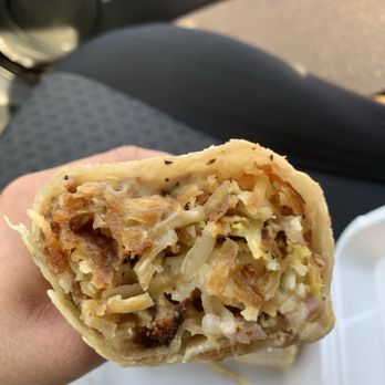 Gus Restaurant - Breakfast burrito with gravy sauce - Breakfast & Brunch Near Me - Bakersfield, California