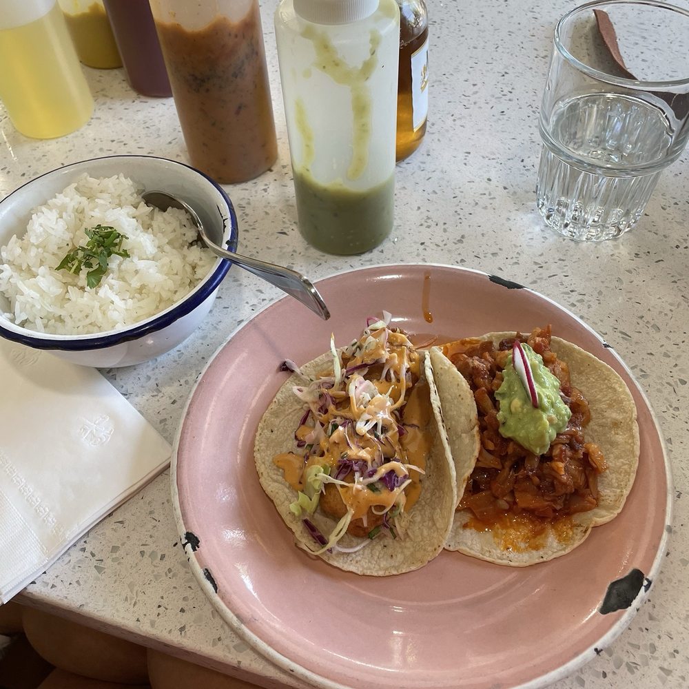 Rice Fish - COD Taco Meatless - Vegan Barbacoa Taco Rice Fish - COD Taco Meatless - Vegan Barbacoa Taco