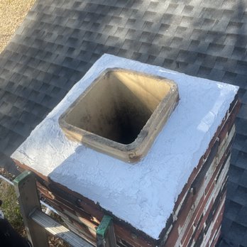 ACD Chimney Service - After pictures of the crown when cracks were sealed - Chimney Sweeps Near Me ACD Chimney Service - After pictures of the crown when cracks were sealed - Chimney Sweeps Near Me