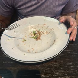 Empty salad plate! Empty salad plate!
