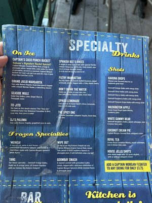 Menu photo 2 Kahuna Bar & Grill Deerfield Beach, FL