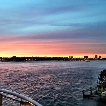 Frying Pan NYC - Sun set over New Jersey - Bars Near Me - New York, New York