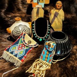 Nambe Trading Post - Indian art in the trading post.