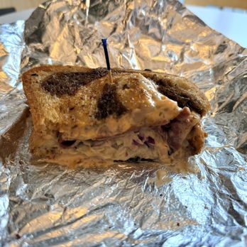 Sacks Sandwiches - Hardy - Delicious, messy Reuben with pastrami - Sandwiches Near Me - Tempe, Arizona