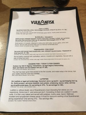 Menu photo 8 Vulkanfisk Sjømatbar Oslo, 03 Menu photo 8 Vulkanfisk Sjømatbar Oslo, 03