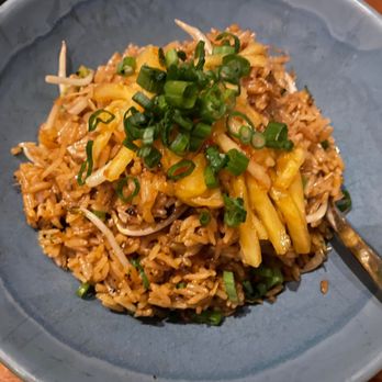 Komodo Miami - PLANT BASED CHICKEN KIMCHI FRIED RICE (pineapple kimchi, scallion, togarashi ) --outstanding!!! - Asian Fusion Near Me - Miami, Florida Komodo Miami - PLANT BASED CHICKEN KIMCHI FRIED RICE (pineapple kimchi, scallion, togarashi ) --outstanding!!! - Asian Fusion Near Me - Miami, Florida