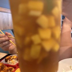 Obento - Get the Mango fruit tea!!! The cup is so cool!!!