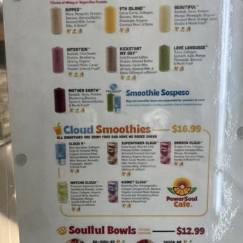 PowerSoul Cafe - all kinds of delicious Soulful & Cloud smoothies :P - Gluten-Free Near Me - Las Vegas, Nevada PowerSoul Cafe - all kinds of delicious Soulful & Cloud smoothies :P - Gluten-Free Near Me - Las Vegas, Nevada