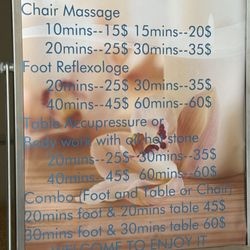 Asian Massage - Price list