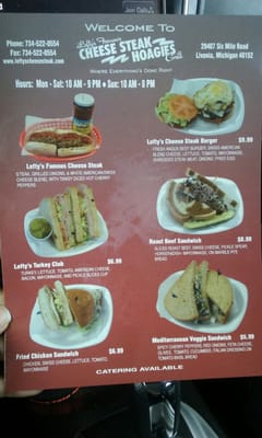 Menu photo 6 Lefty's Cheesesteaks Livonia, MI