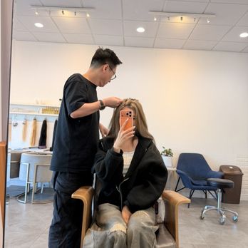 Pai e Salon - I bleached my hair and dyed my hair, color came out just how I wanted nick and ma jie are awesome - Hair Salons Near Me - Irvine, California