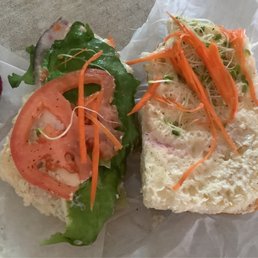 Chicken salad sandwich on sweet roll ($8)