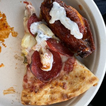 Big Al's Pizzeria - Jalapeño, pepperoni and pineapple pizza with sweet & spicy wing - Pizza Near Me - Maywood, California