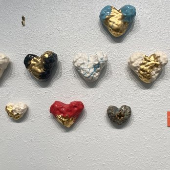 Mock & More Gallery - Ceramic hearts - Art Galleries Near Me - Galveston, Texas