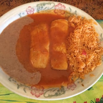El Erradero - Lunch special enchilada and tamale with no cheese. - Mexican Near Me - Baker City, Oregon El Erradero - Lunch special enchilada and tamale with no cheese. - Mexican Near Me - Baker City, Oregon