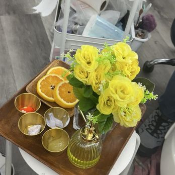 Luna Nails Bar - Loved every treatment given! Especially the oranges - Nail Salons Near Me - Bellflower, California