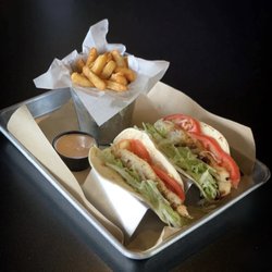 R Bar & Grill - Fish tacos with your choice of grilled or fried basa, lettuce, tomato and chipotle mayo.