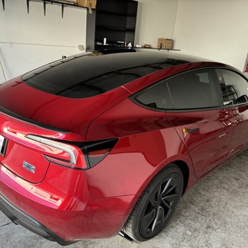 Electric Tint - Tesla 3 plaid in for full tint! 15% sides and rear 45% windshield - Car Window Tinting Near Me - Las Vegas, Nevada Electric Tint - Tesla 3 plaid in for full tint! 15% sides and rear 45% windshield - Car Window Tinting Near Me - Las Vegas, Nevada