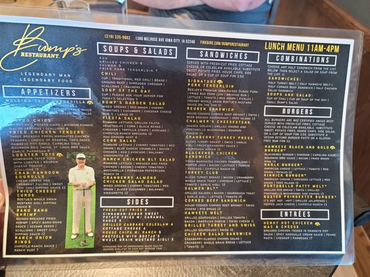 Menu photo 3 Bump’s Restaurant Iowa City, IA