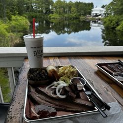 Evie Mae’s - Brisket, potato salad, collard greens, sweet bbq sauce and sweet tea.