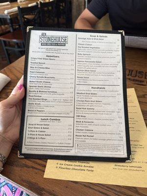 Menu photo 1 The StoneHouse Williamsport, PA Menu photo 1 The StoneHouse Williamsport, PA
