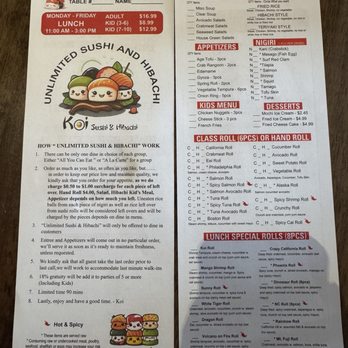 Koi Sushi & Hibachi - Lunch menu - February 2026 - Sushi Bars Near Me - Durham, North Carolina Koi Sushi & Hibachi - Lunch menu - February 2026 - Sushi Bars Near Me - Durham, North Carolina