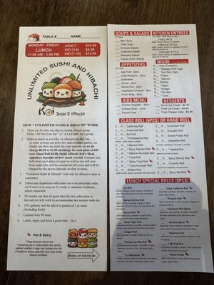 Menu photo 1 Koi Sushi & Hibachi Durham, NC Menu photo 1 Koi Sushi & Hibachi Durham, NC