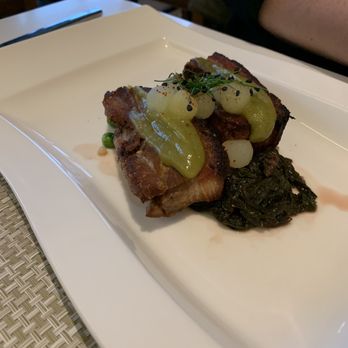 Bloom - Pork Belly ($25) - New American Near Me - Verona, New Jersey Bloom - Pork Belly ($25) - New American Near Me - Verona, New Jersey