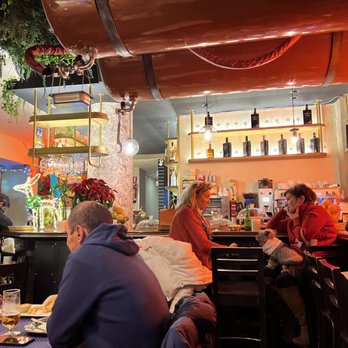 La Terraza - They allowed a dog at the bar! So cute! - Tapas Bars Near Me - Madrid, M