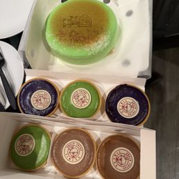 Pandan Coconut Cheesecake , Ube Cheese Tart, Chocolate Cheese Tart, Matcha Cheese Tart Pandan Coconut Cheesecake , Ube Cheese Tart, Chocolate Cheese Tart, Matcha Cheese Tart