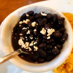 La Marimba Cocina Mexicana - Side with the meal. Black beans or refried.