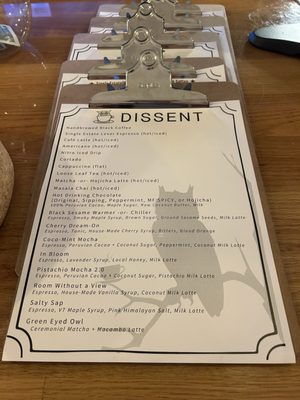 Menu photo 1 Dissent Pawtucket, RI