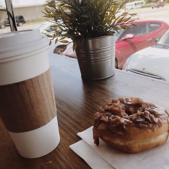 Babe's Doughnut - maple bacon doughnut + jasmine green hot tea - Donuts Near Me - Bryan, Texas Babe's Doughnut - maple bacon doughnut + jasmine green hot tea - Donuts Near Me - Bryan, Texas