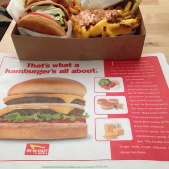 In-N-Out Burger - My first In N Out meal since I moved back from Washington. Thank you for showing me that Dick's Burger is incomparable to you. - Burgers Near Me - Arcadia, California