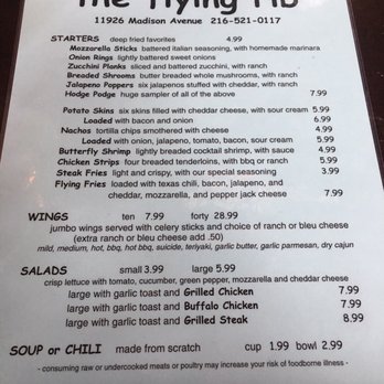 The Flying Rib - Menu-Super cheap! - American Near Me - Lakewood, Ohio The Flying Rib - Menu-Super cheap! - American Near Me - Lakewood, Ohio