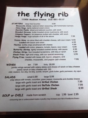 Menu photo 2 The Flying Rib Lakewood, OH Menu photo 2 The Flying Rib Lakewood, OH