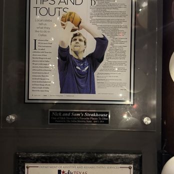 Nick & Sam's - Poster on the wall, love it - Steakhouses Near Me - Dallas, Texas Nick & Sam's - Poster on the wall, love it - Steakhouses Near Me - Dallas, Texas