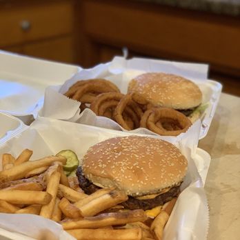 OJ's Midtown Restaurant - two burgers and french fries - Breakfast & Brunch Near Me - Gillett, Wisconsin OJ's Midtown Restaurant - two burgers and french fries - Breakfast & Brunch Near Me - Gillett, Wisconsin