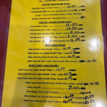 Pho Tuan Canh - Menu - Vietnamese Near Me - Garden Grove, California