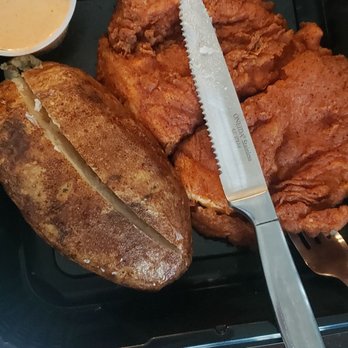 Outback Steakhouse - Chicken fried steak with a loaded potato - Steakhouses Near Me - Delray Beach, Florida