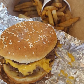 Five Guys - a cheeseburger and french fries - Burgers Near Me - Fort Oglethorpe, Georgia
