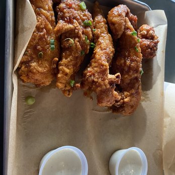 Fat Birds Wing Bar - Sweet Thai Tenders: warning  These things are huge! Got order of 5, but 3 would have been plenty. - Asian Fusion Near Me - Midland, Texas