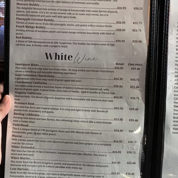 Bel Vino Winery - Menu - Wine Tasting Room Near Me - Temecula, California