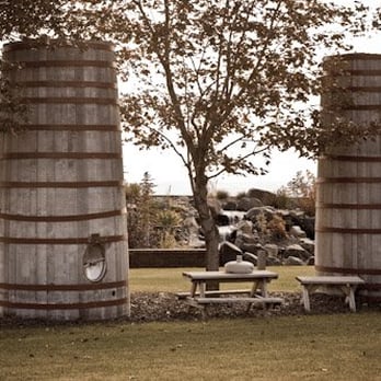 Silver Lake Winery - a picnic table and barrels - Wineries Near Me - Zillah, Washington