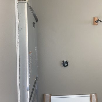 Eco Air Conditioning - Sticks out from wall, whereas previous unit was flush - Heating & Air Conditioning/HVAC Near Me - Austin, Texas
